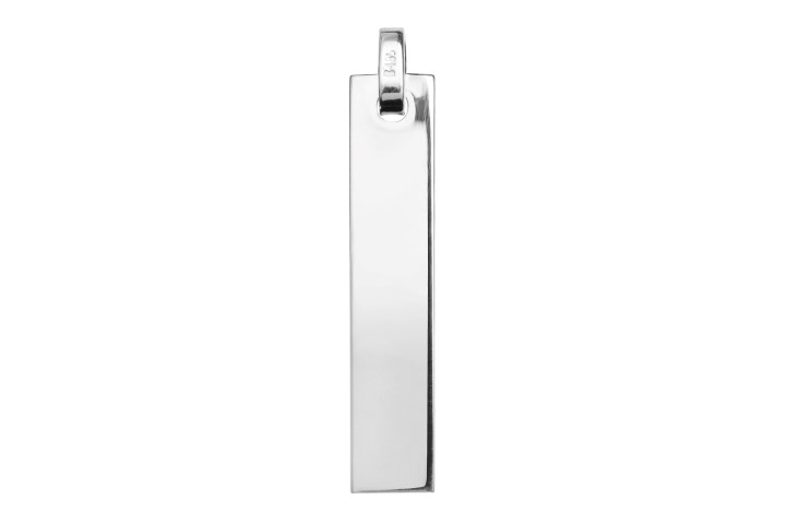 Placa plata 925 rectangular 7x36mm