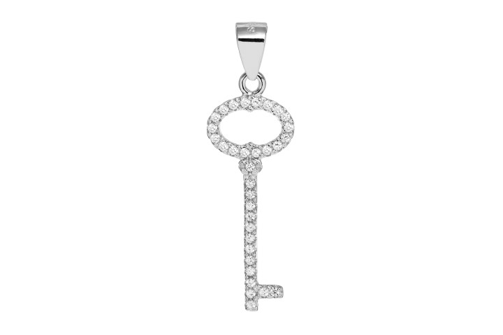 Silver 925 pendant cz key