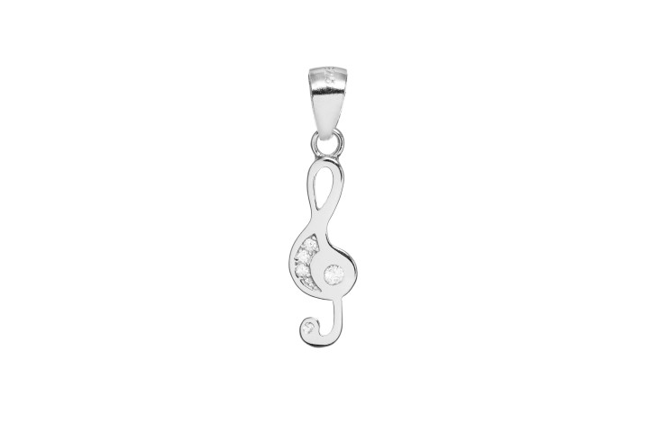 [093460001ZBL] Colgante plata 925 clave de sol zirconita 