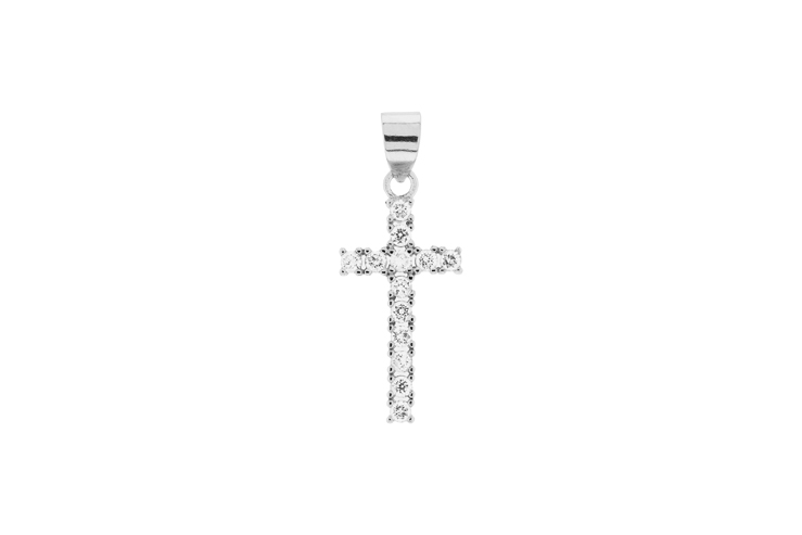 Colgante plata 925 zirconita cruz 