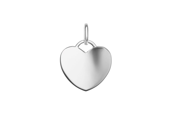 Placa plata 925 corazon