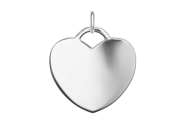 Placa plata 925 corazon