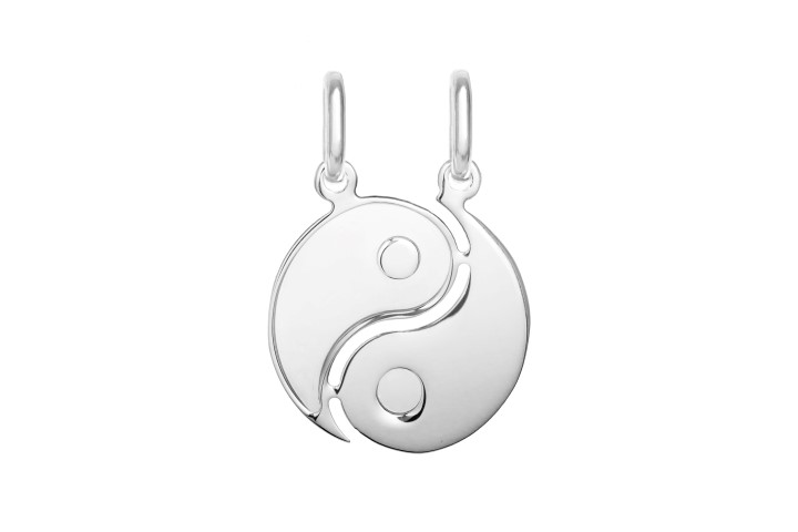 Placa plata 925 jin&jang 