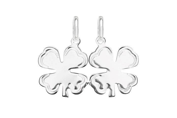 Colgante plata 925 2 treboles 
