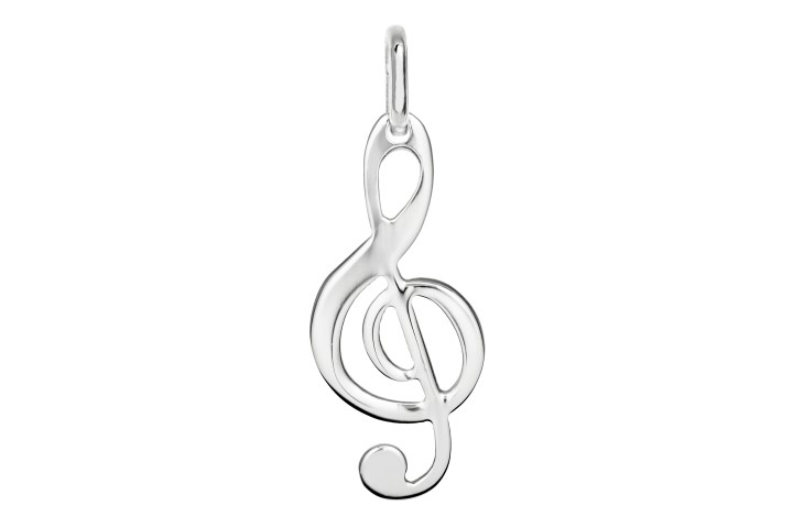 Silver 925 treble clef pendant
