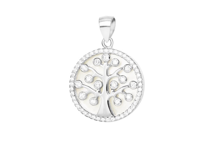 Silver 925 pendant cz mop