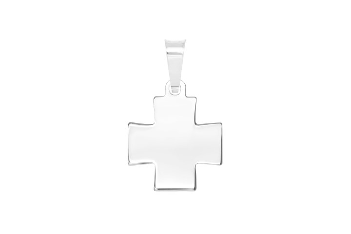 Placa plata 925 cruz