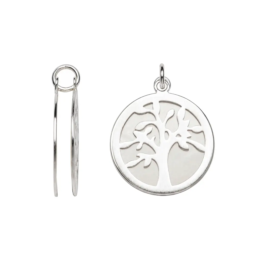 Silver 925 tree of live  plate
