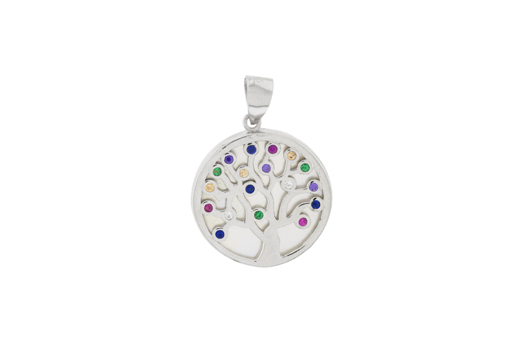 [115120001ZMC] Colgante plata 925 nacar mix zirconita arbol vida 