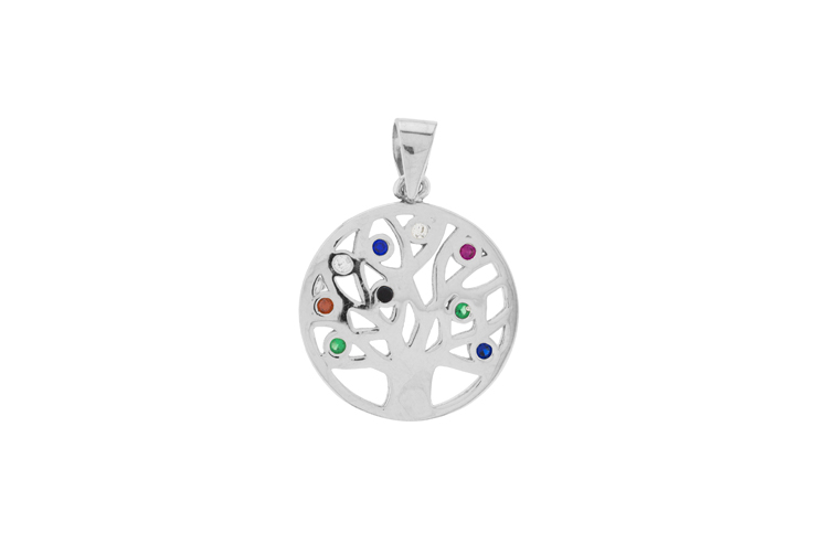 Silver 925 pendant cz mop