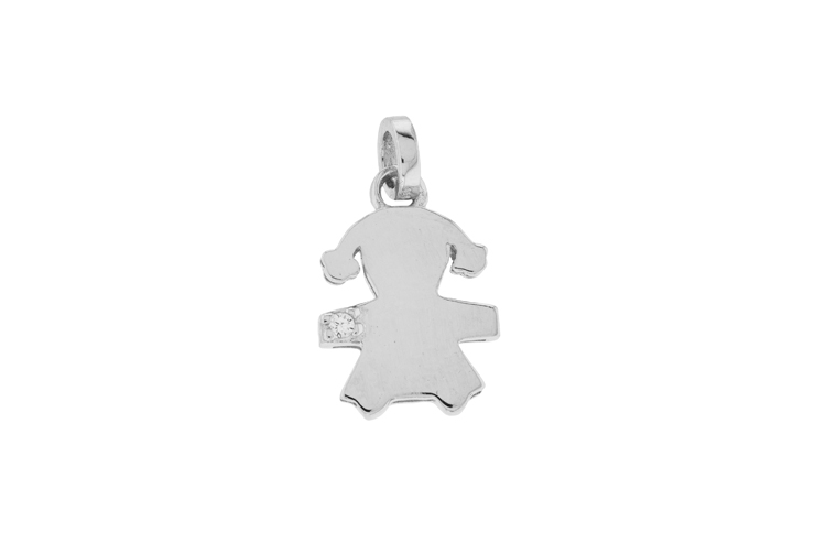 Colgante plata 925 zirconita niña 