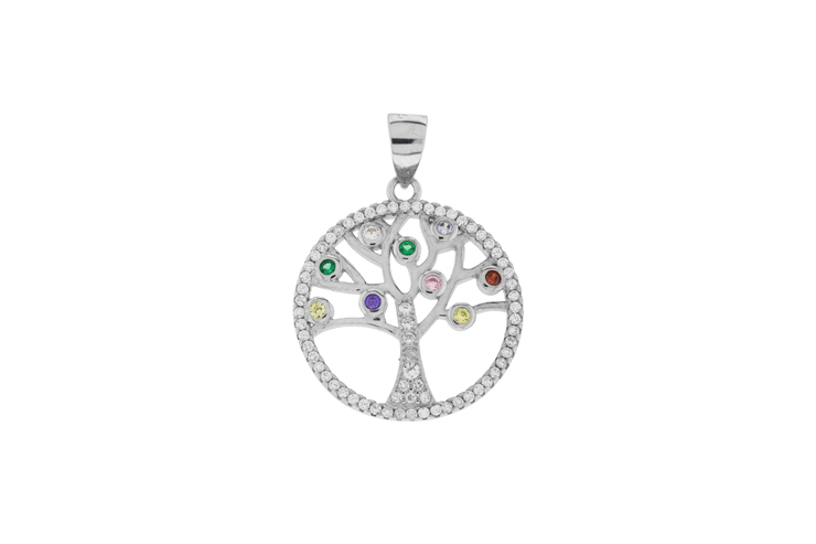 [115240001ZMC] Colgante plata 925 zirconita arbol de la vida 