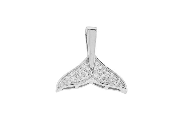 Colgante plata 925 zirconita cola de ballena 