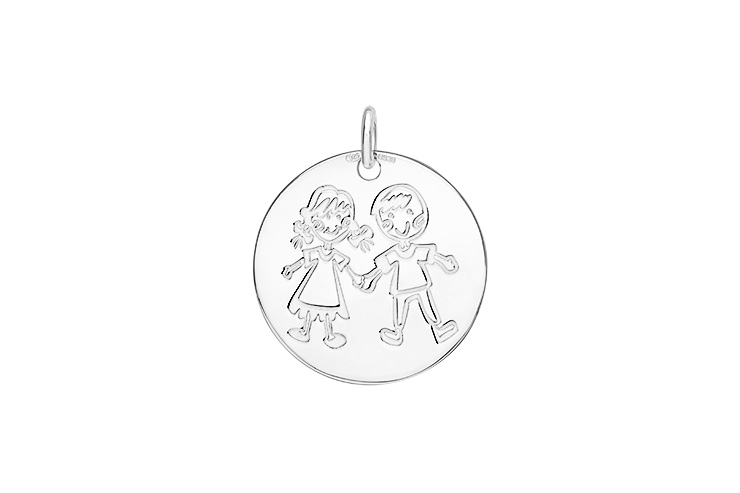 Silver 925 boy & girl pendant