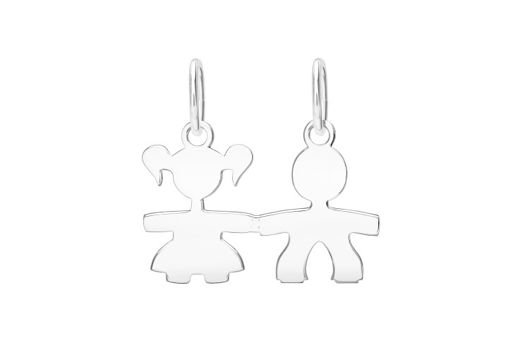 Colgante plata 925 niña y niño 