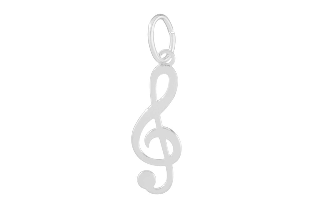 Silver 925 treble clef pendant