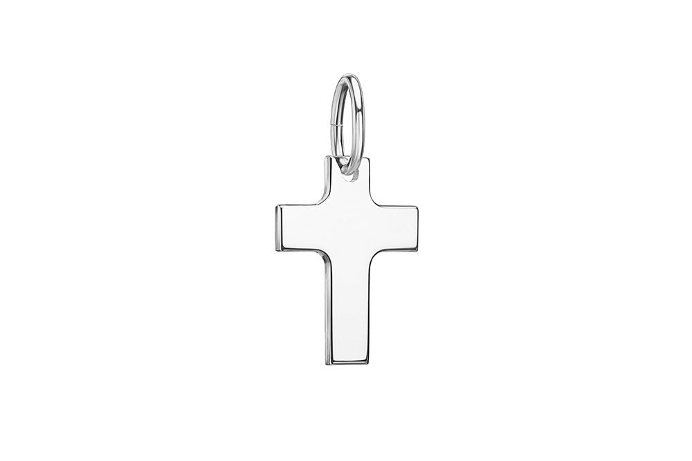 Colgante plata 925 cruz 13 x 17 mm