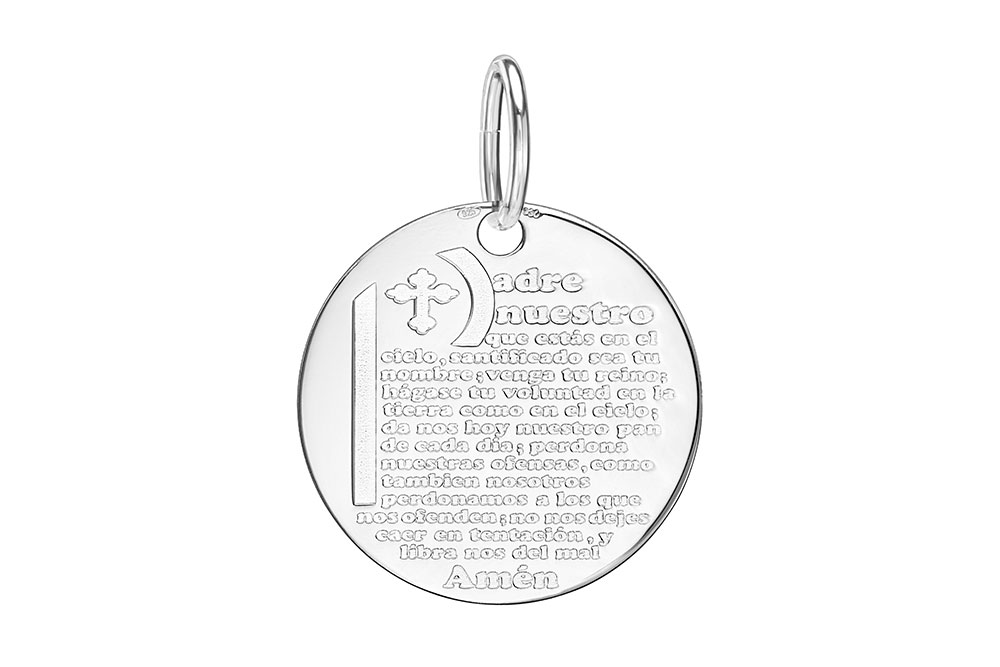 Silver 925 our father pendant