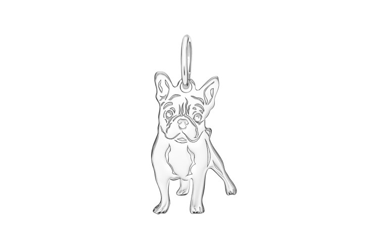 Colgante plata 925 bulldog francés