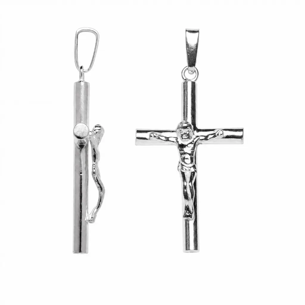 Colgante plata 925 cruz con cristo 