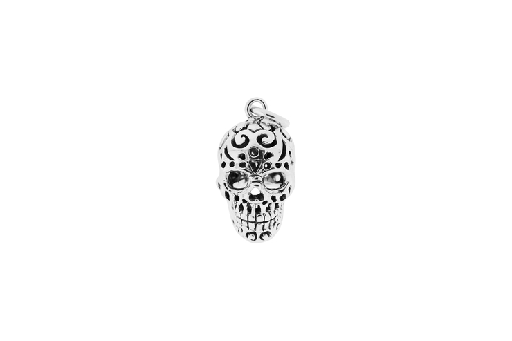 Colgante charm plata 925 calavera 