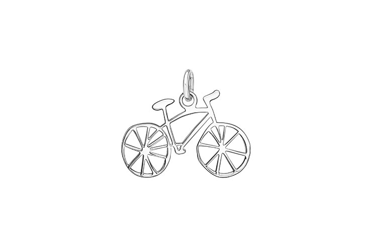 Colgante charm plata 925 bicicleta rayos
