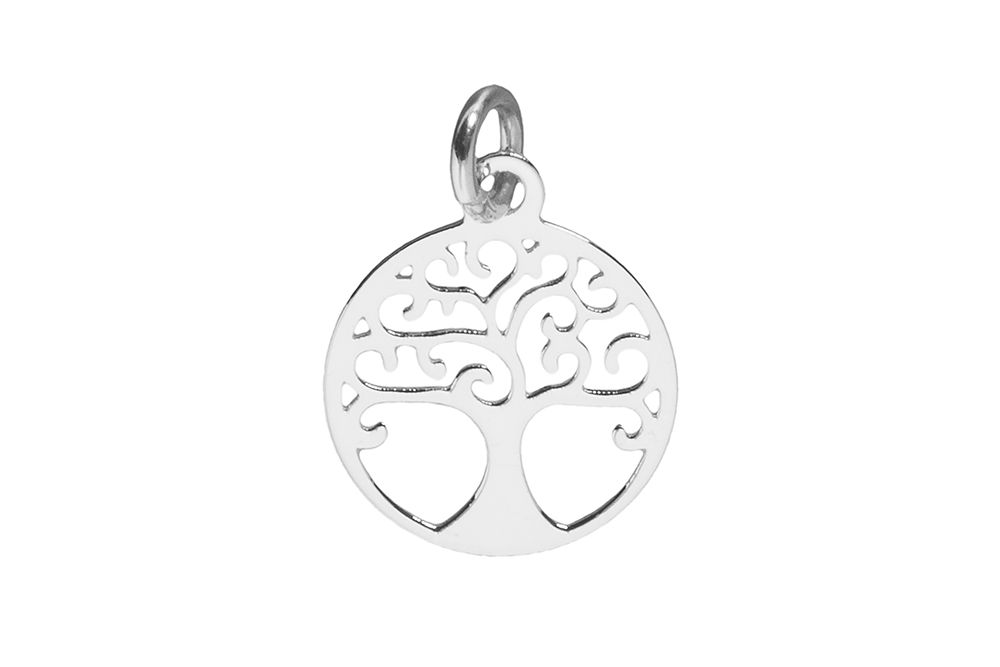 Colgante charm plata 925 arbol de la vida anilla