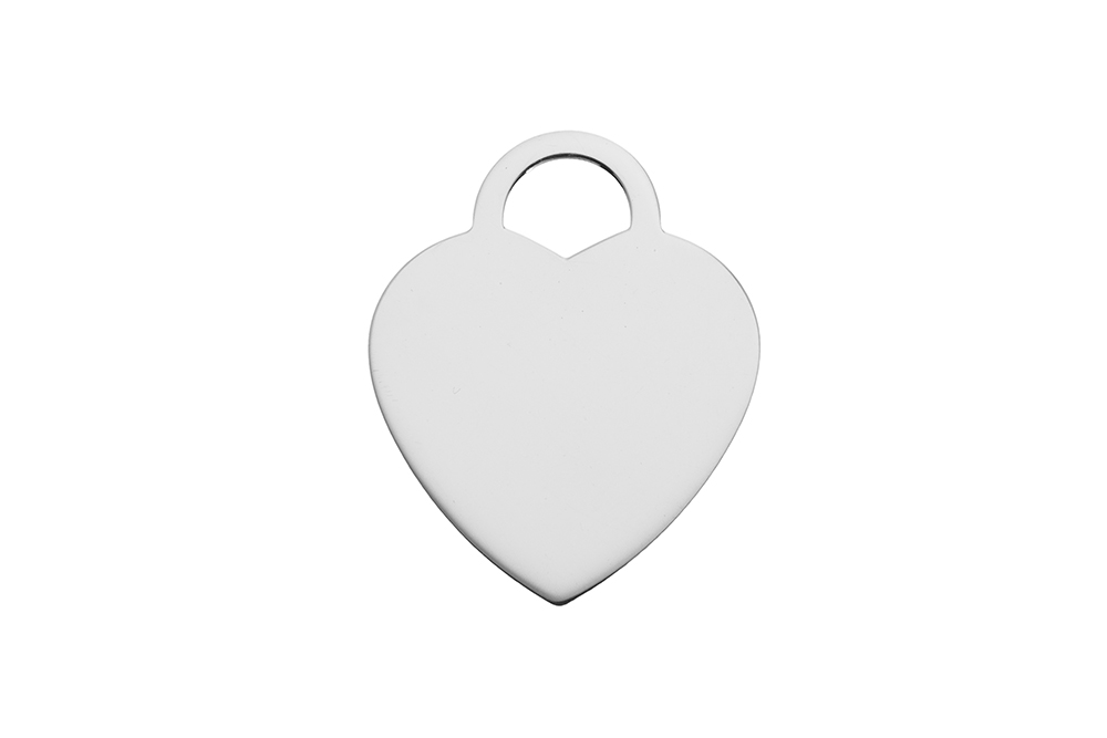 Colgante plata 925 placa corazón