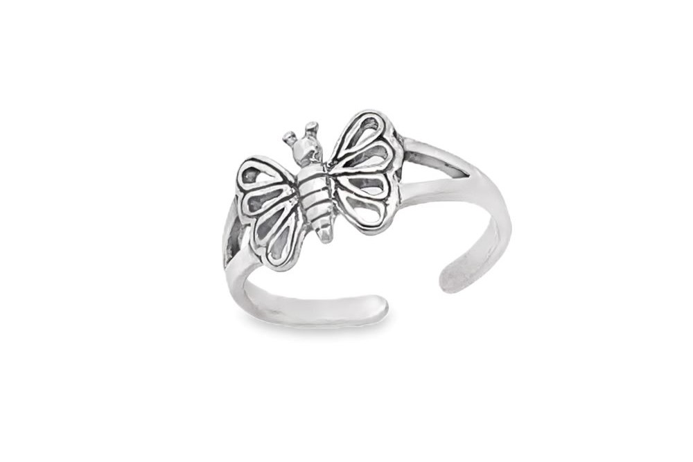 Anillo pie plata 925 mariposa