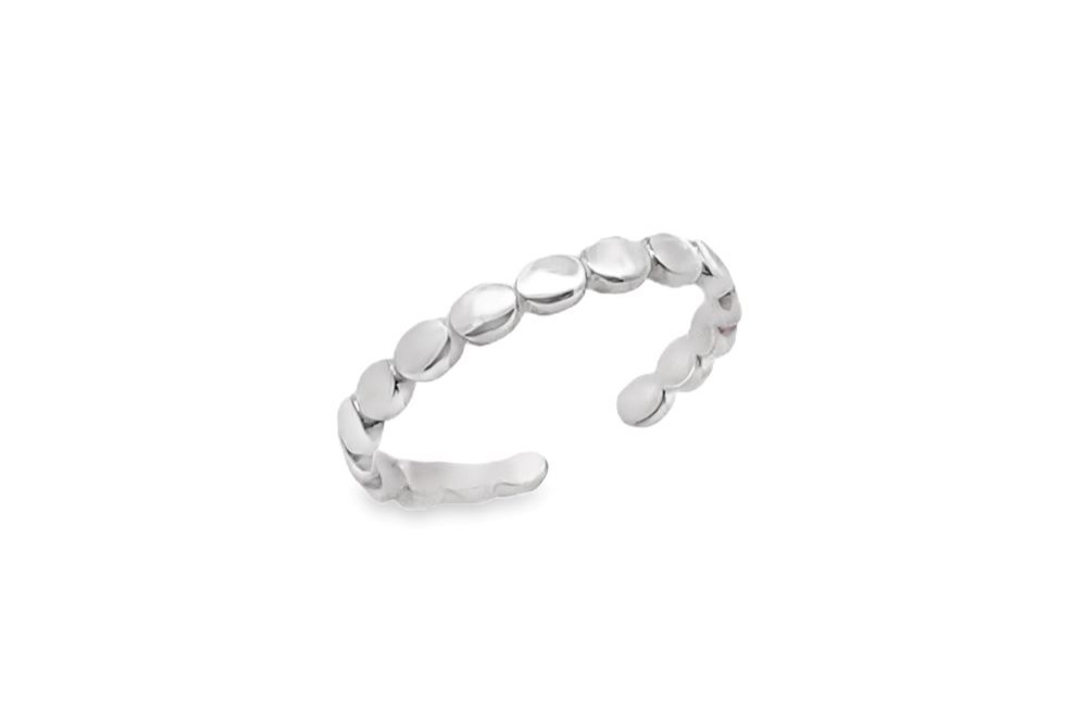 Anillo pie plata 925 mini circulos