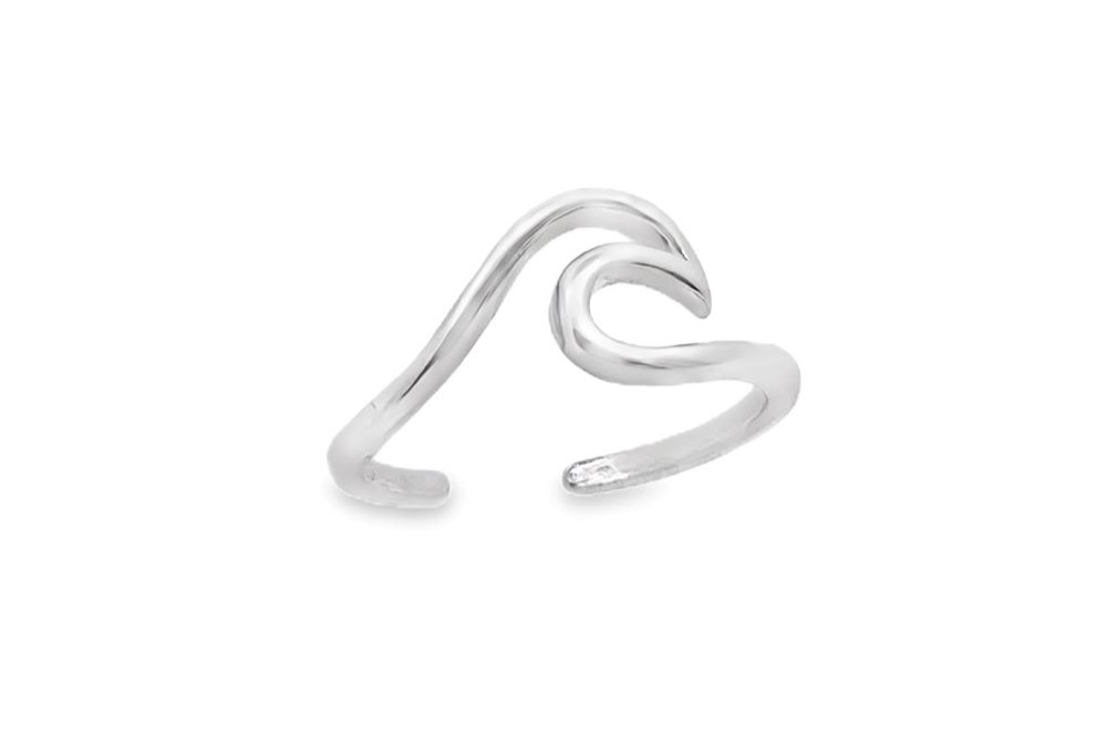 Anillo pie plata 925 ola