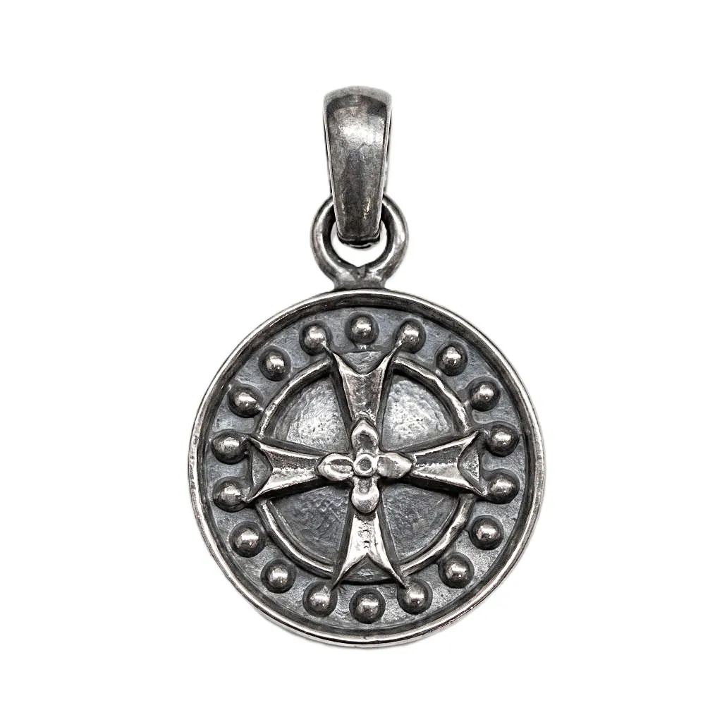 [1431800000OX] Colgante plata 925 medalla cruz 