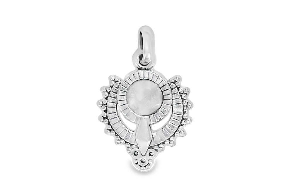 Sterling silver semiprecious stone pendant