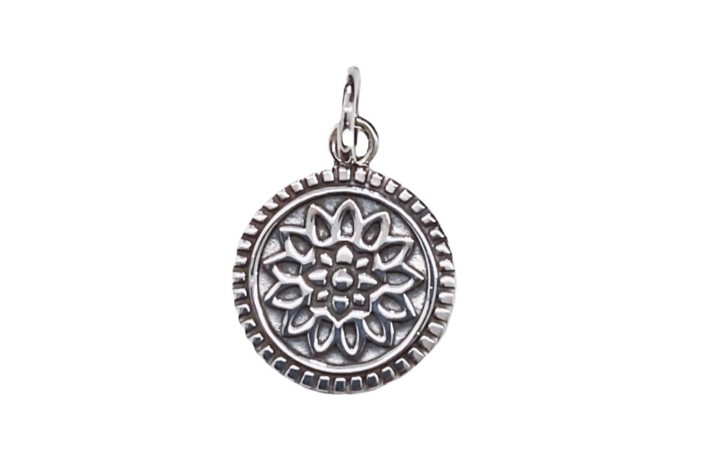 Colgante plata 925 flor