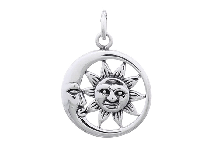 Colgante plata 925 luna sol