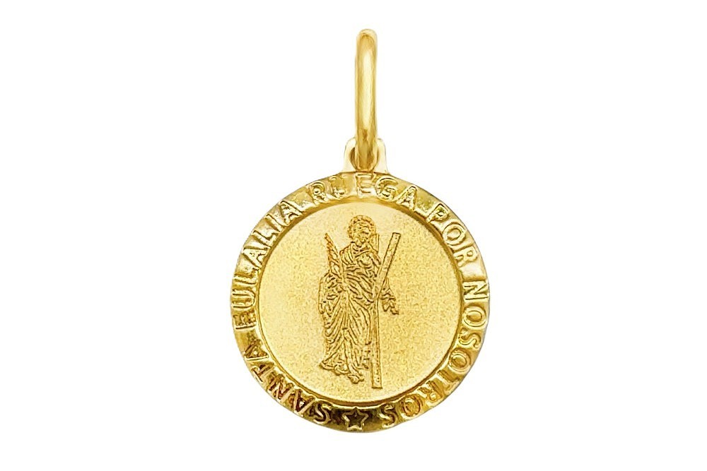 Sterling silver saint eulalia religious medal