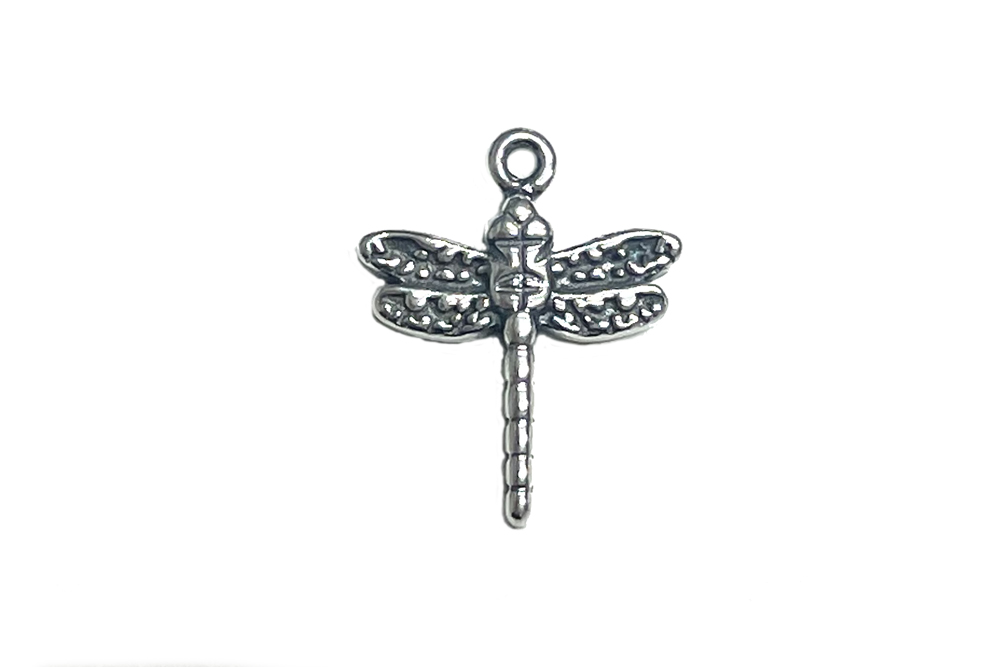 [16143POX] Sterling silver dragon-fly charm