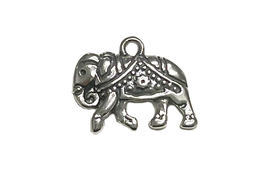 [16144POX] Sterling silver indian elephant charm