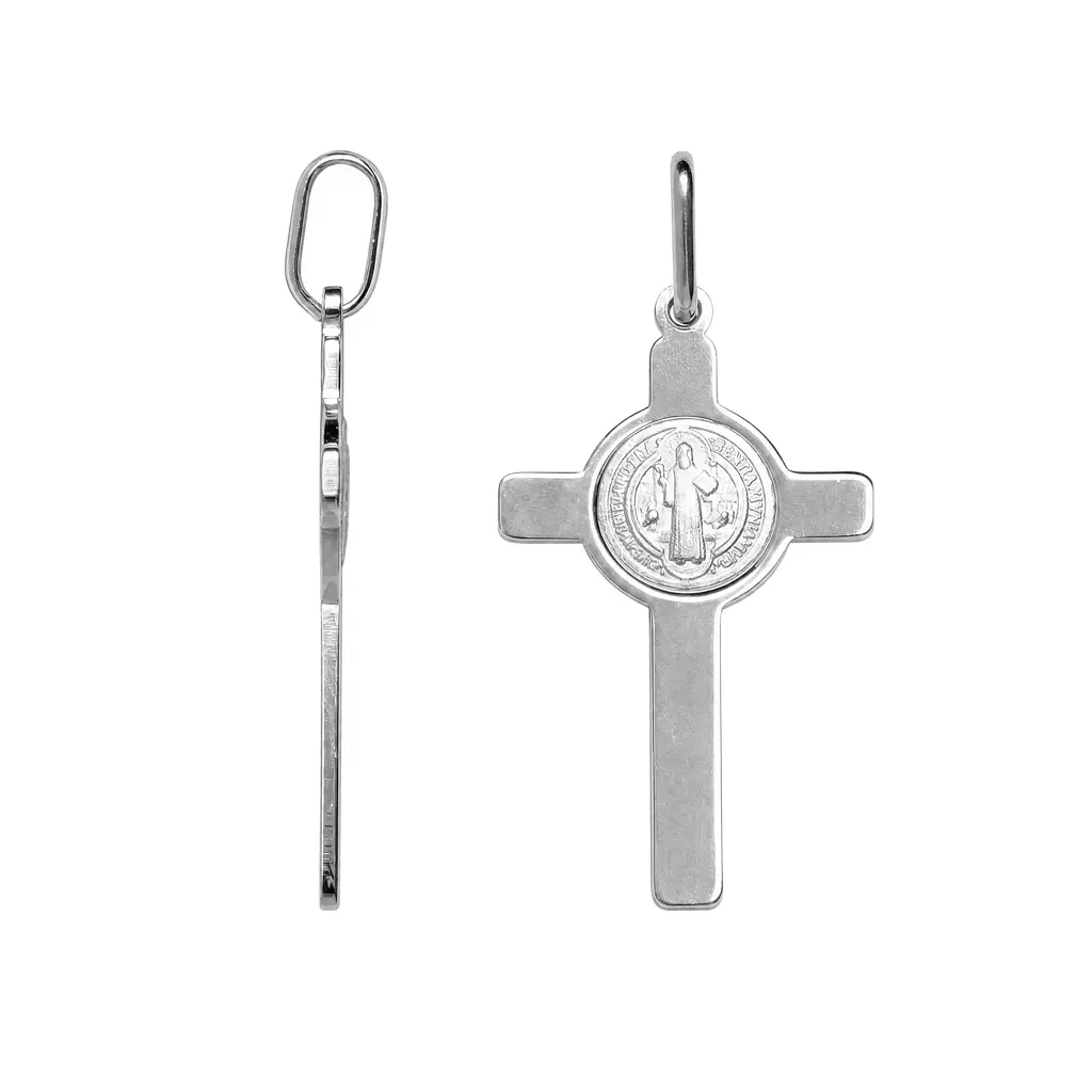 Colgante plata 925 cruz de san benito 29x18mm
