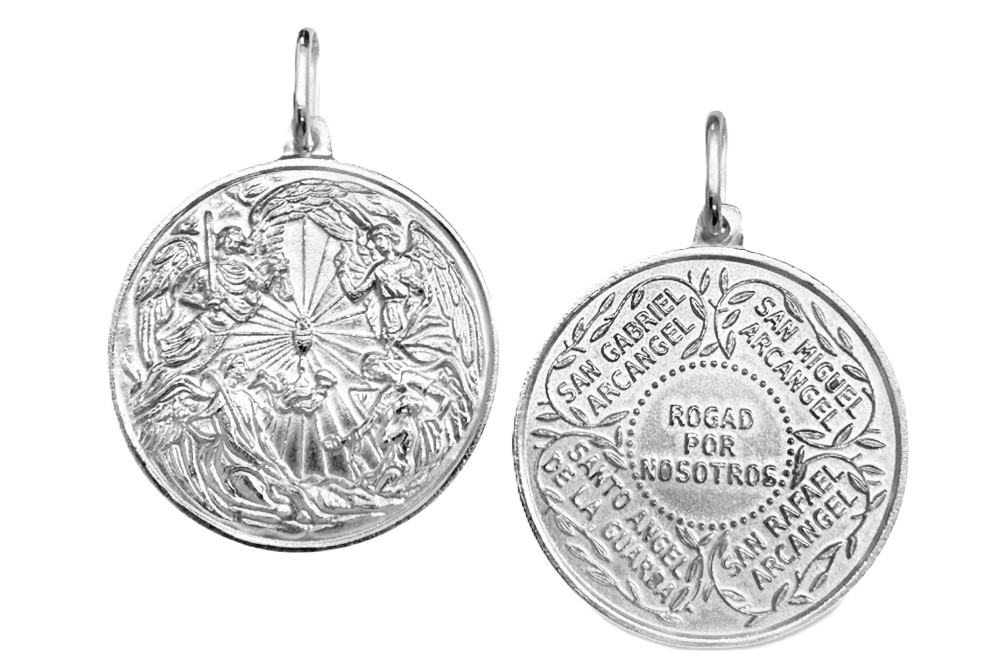 Colgante plata 925 medalla del arcangel