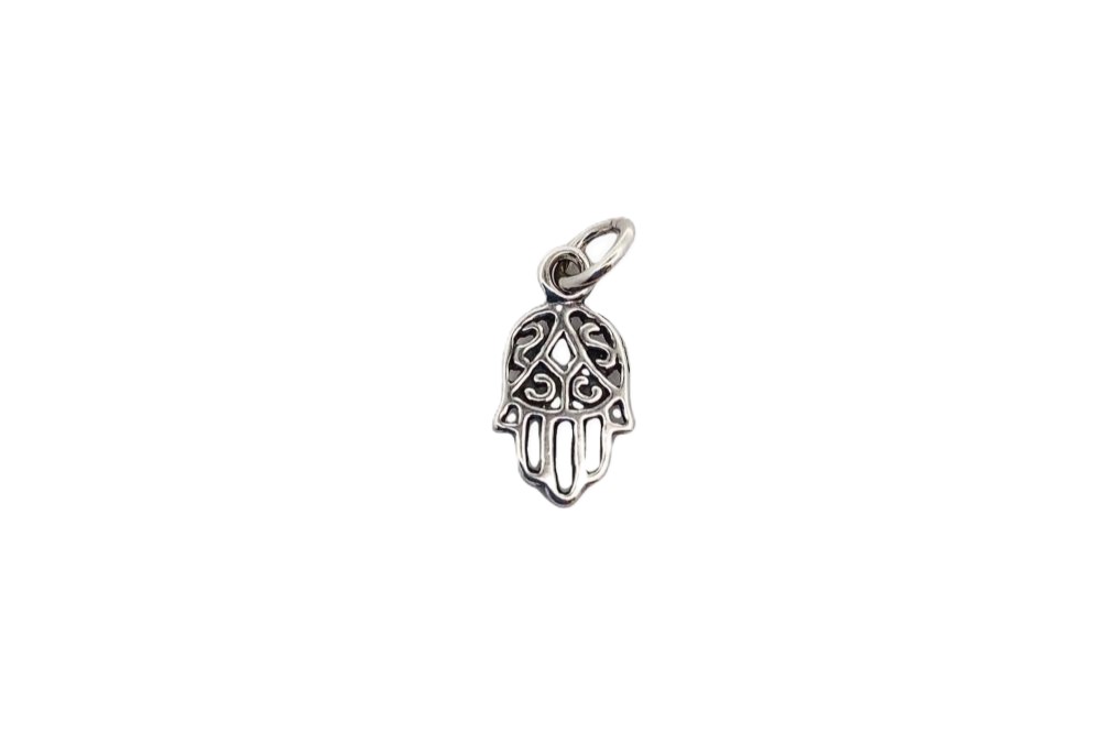 Colgante plata 925 charm mano de fatima labrada 9x6mm