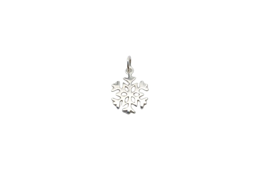 Colgante plata 925 charm copo de nieve 13x12mm