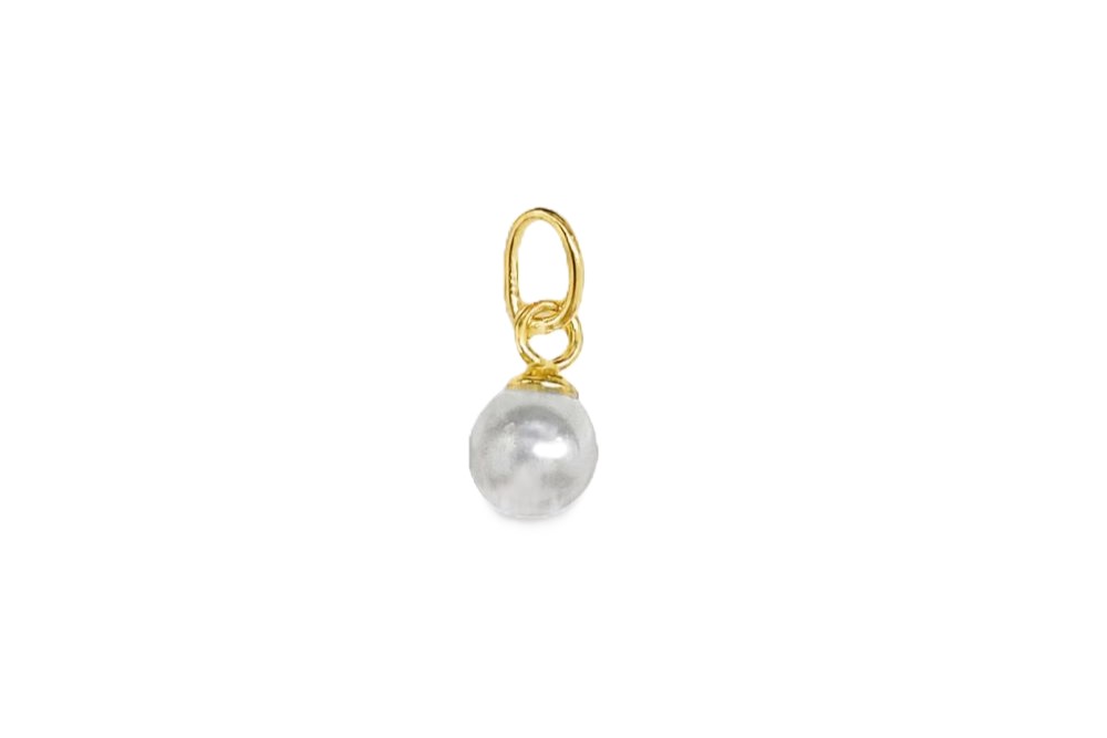 Colgante plata 925 charm perla 5mm