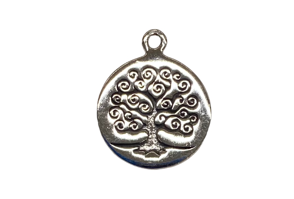 Colgante plata 925 charm placa arbol de la vida