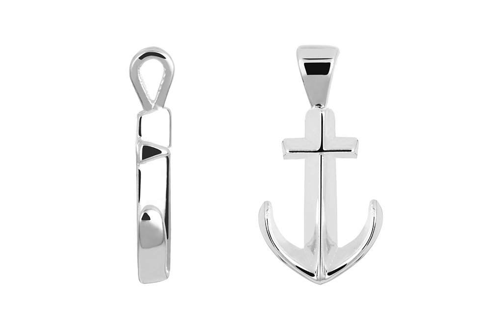 Sterling silver anchor electroformad pendant