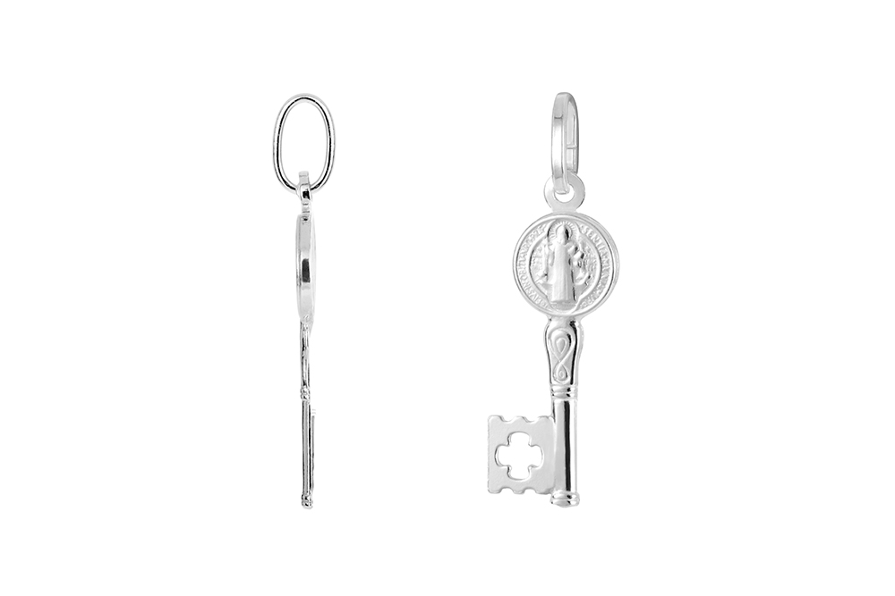 [16384PPL] Colgante plata 925 llave san benito