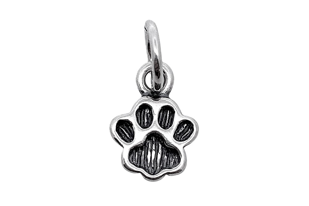 Colgante plata 925 huella perro 12x9mm