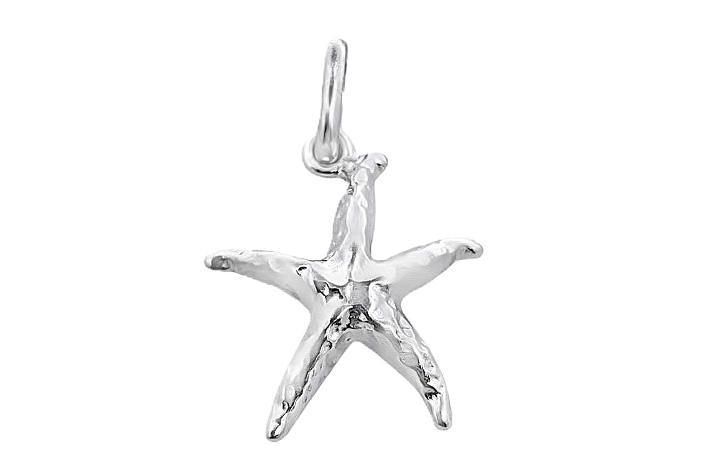 [16918PPL] Sterling silver star fish pendant