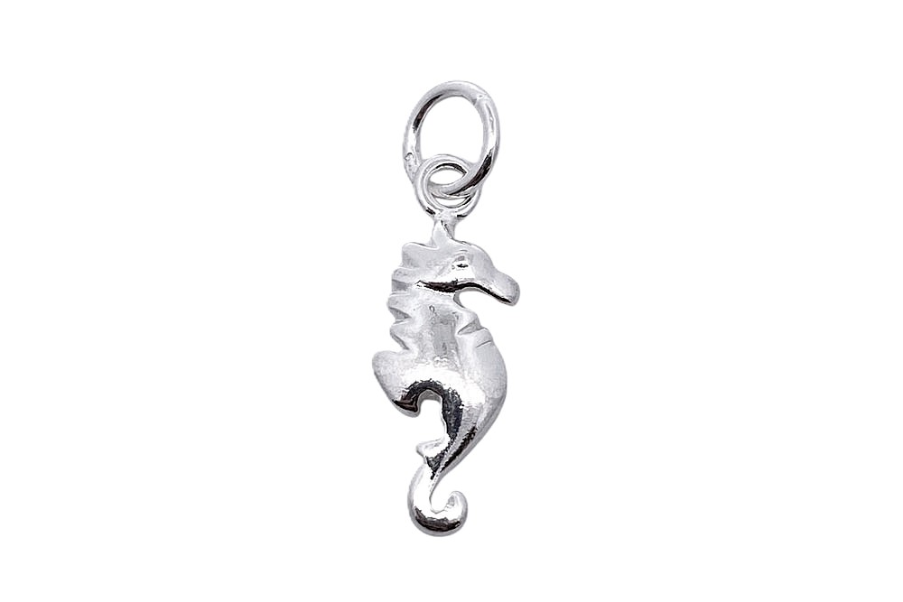 Colgante plata 925 charm caballito de mar 12x6mm