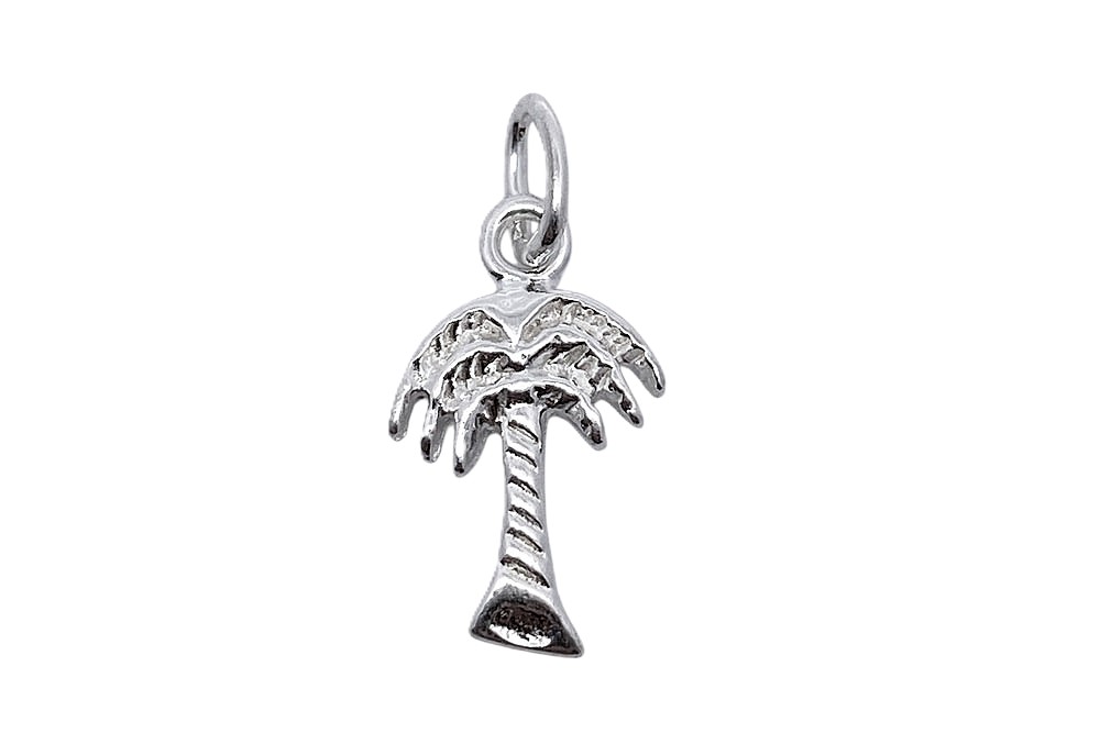 Colgante plata 925 charm palmera 13x8mm